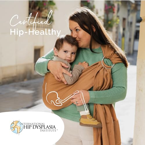 Image of Boba Ring Sling Baby Carrier, Bamboo Linen, Newborn to Toddler, Linen Rye | Airy Breathable Weave keeps baby cool in summer, easy Front & Hip Carry, one size adjusts to fit every caregiver.