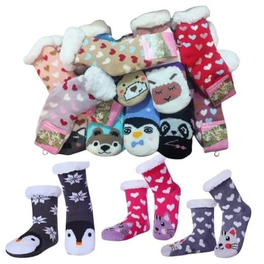 Kit 3 Pares Meia Térmica Juvenil Infantil Grossa Forrada De Lã Quentinha Menina 30-34