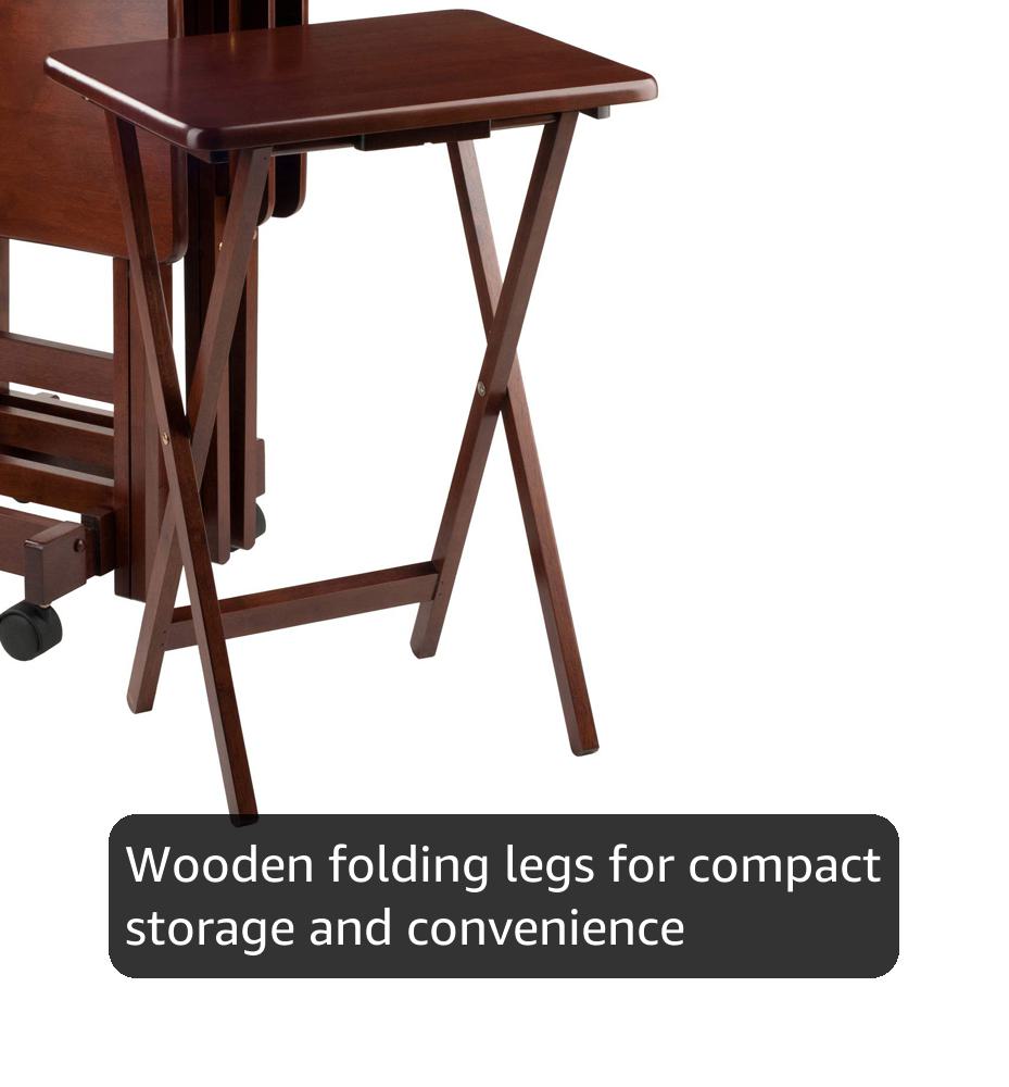 Amazon.com: Winsome 6-Piece Snack Table, Walnut (94828) : Baby