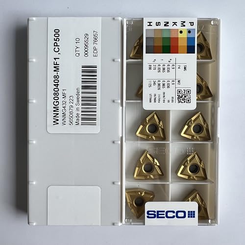 Lot de 10 lames en carbure WNMG080408-MF1 CP500 plaquette de tournage