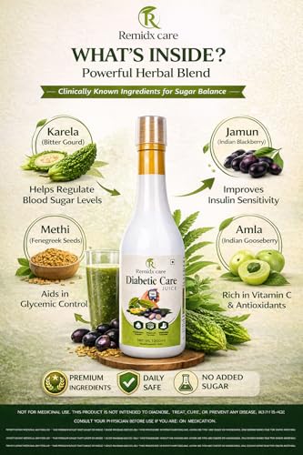 Image of Dia Free 1L | Clinically Proven Diabetic Care | Supports Healthy Blood Sugar Levels & Insulin Sensitivity | Reduces Post Meal Sugar Spikes | Amla, Karela, Jamun, Triphala & More