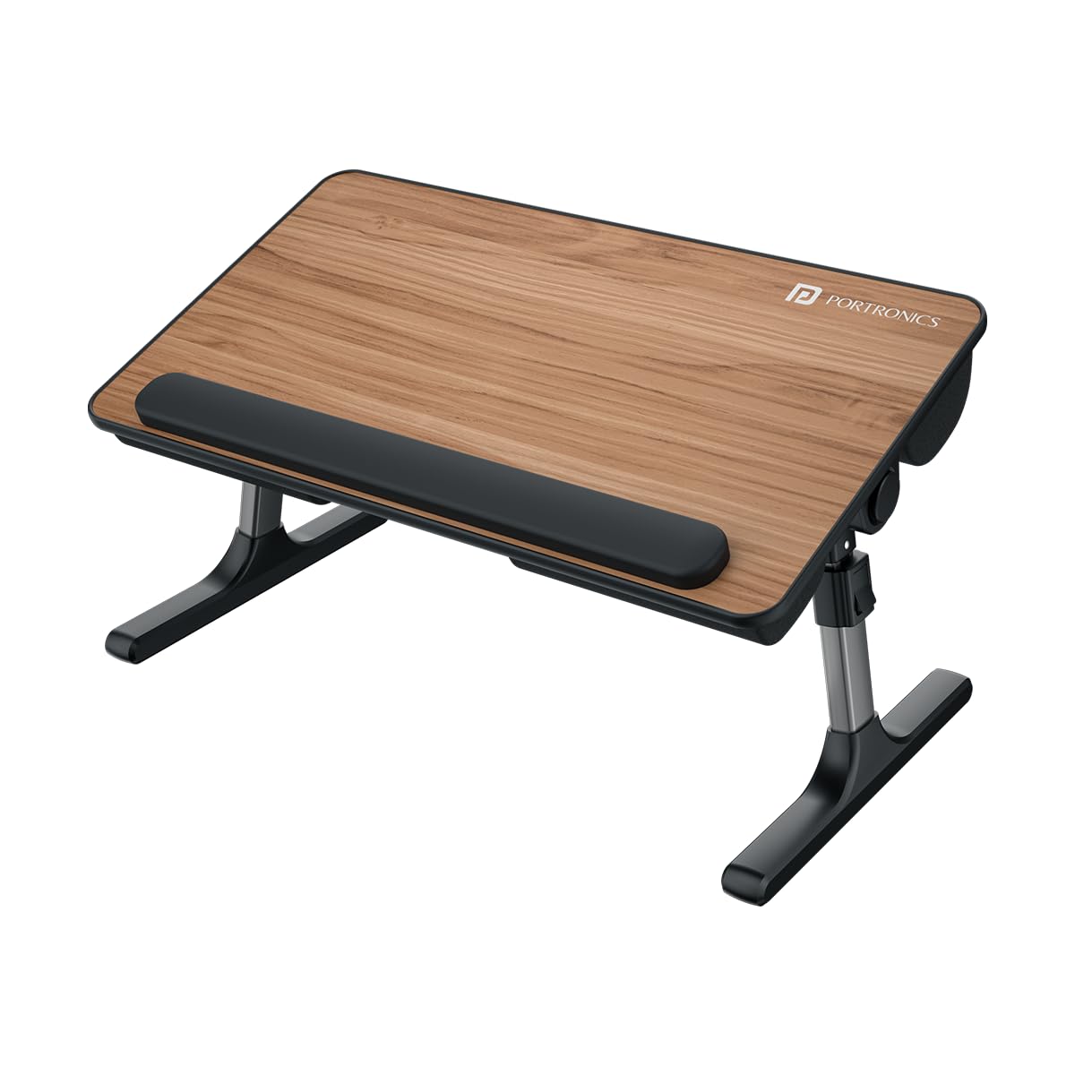 Portronics My Buddy Z Multipurpose Foldable Laptop Table with Soft Thigh Support, Foldable Aluminium Legs, Angle & Height Adjustable, Wrist Support, Folding Table for Bed, Breakfast, Study (Brown) (B0CTKHVQMC) Amazon Price History, Amazon Price Tracker