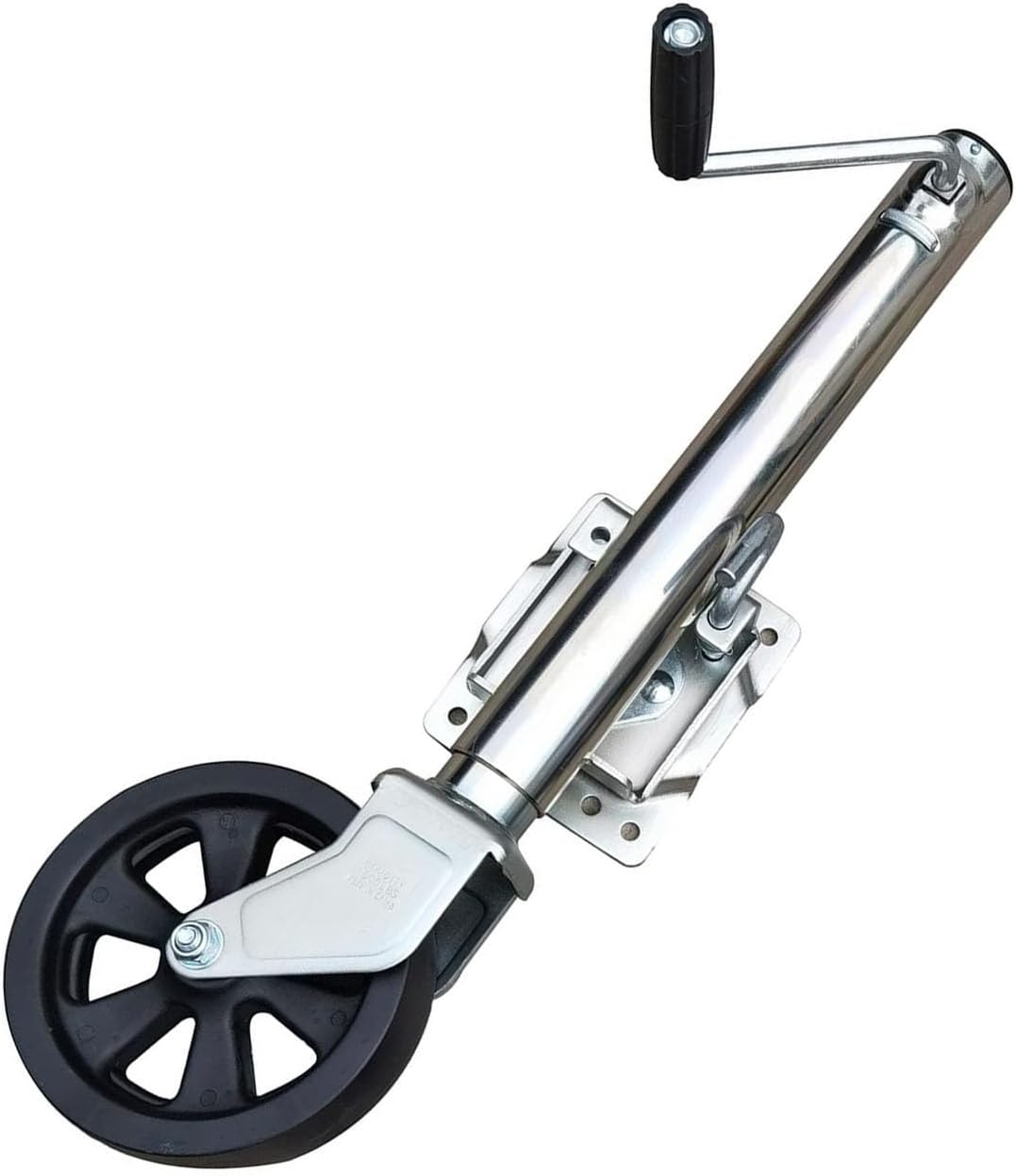 Bolt-On Swivel Tongue Jack - Beach Boat Trailer Jack, Lift Swivel Trailer Jack, Heavy Duty Boat Trailer Jack with 8'' Wheels, 10" Lift, 1500 Lbs,for Travel Ca