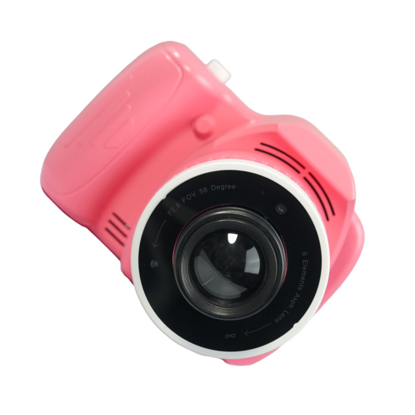 KOMBIUDA Proyector de Fotos para pequeña cámara portátil proyector portátil Camara grabación de Video para cámara de Video para Acampar electrónico Rosa