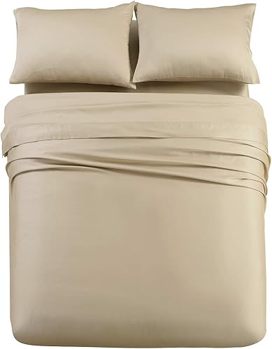 Abripedic Juego de sábanas de 4 piezas de 600 hilos, 100% Tencel Lyocell, tamaño King, color gris pardo