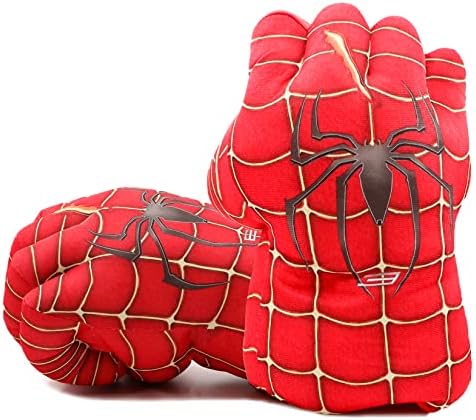 Mizzuco Superhero Gloves for Kids Boxing Gloves Smash Hands Big Soft Plush Hero Fists,Superhero Toys for Boys Girls, Role Play Costume Birthday Gift for Toddlers Kids Age 3+ (Red)