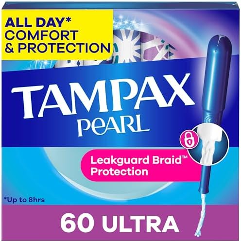 Amazon.com: Tampax Pearl Tampons for Women, with LeakGuard Braid, Ultra ...