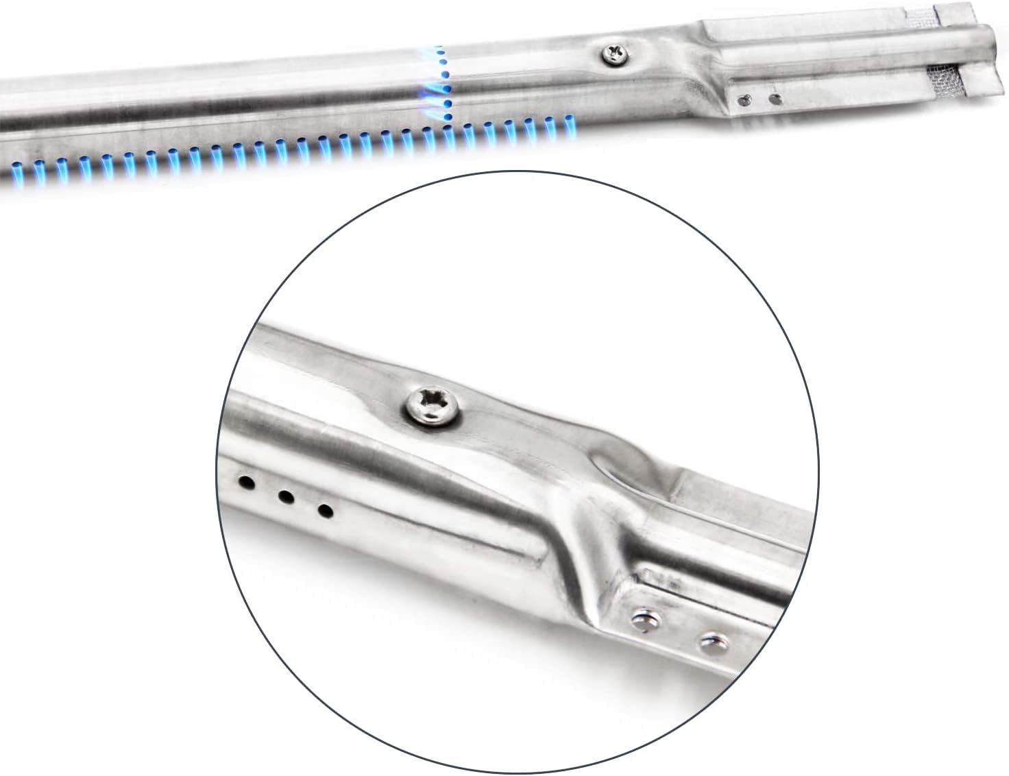 PN3041 (5-Pack) A5641 17 5/16" Heat Plate and Burners Carryover Tubes Replacement for Charmglow 720-0396, 720-0578, SAMS, Members Mark 720-0584A