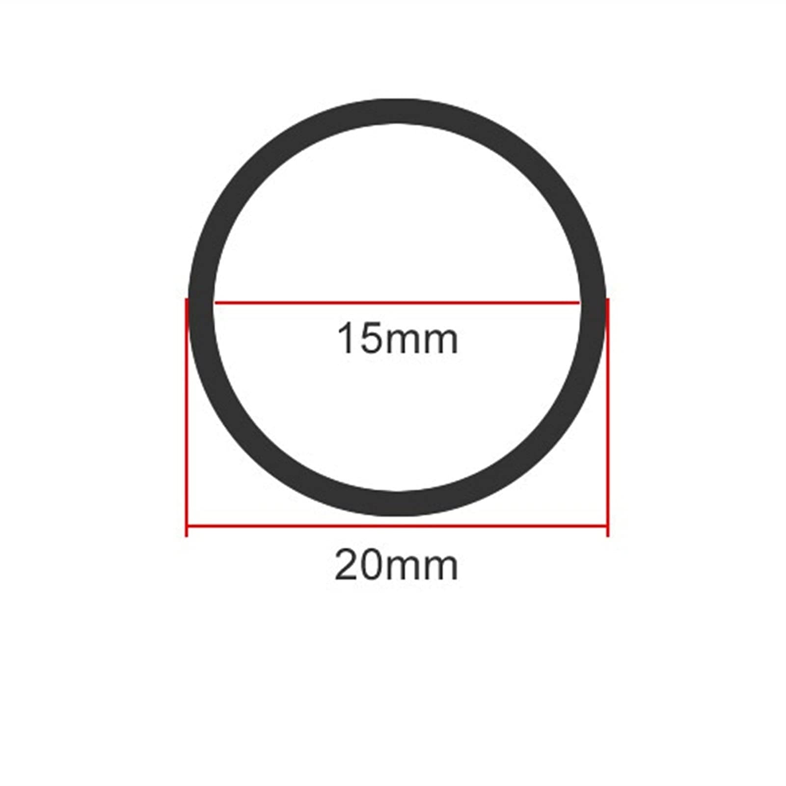 Tubo rotondo in acciaio inossidabile 304, diametro esterno 20 mm, con diametro interno di 10/12/14/15/16/17/18 mm, lunghezza 20 cm