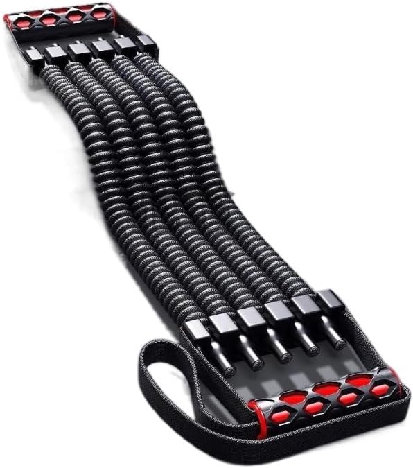 Pinch-Free Chest Expander with Anti-Snap Safety Sleeves - Upgraded Heavy Duty Steel Spring Exerciser for Men, 5-Level Adjustable Arm & Upper Body Workout Equipment in Premium Gift Box - Image 6