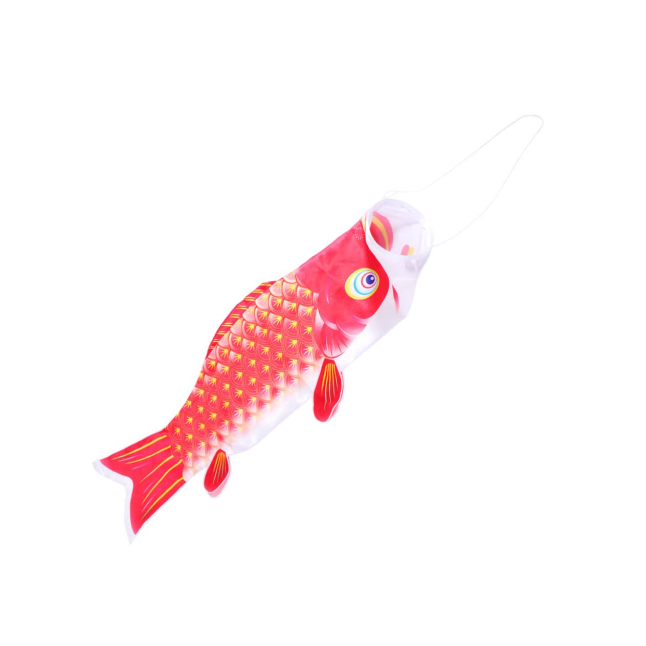 Drapeau de carpe japonais 1,4m rouge en tissu solide pour décoration extérieure