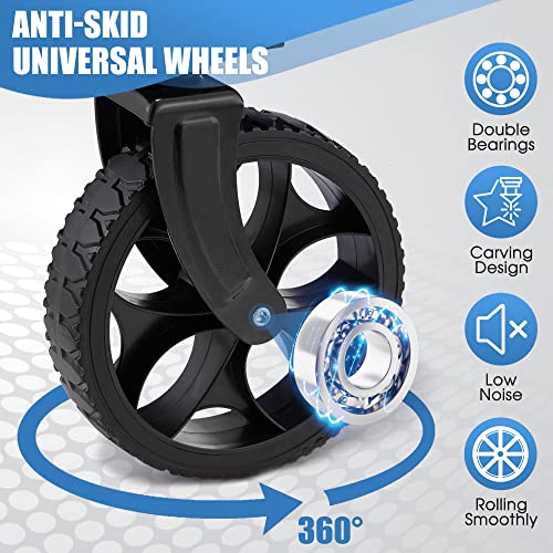 Homgava Collapsible Folding Wagon Cart, Portable Large Capacity Camping Wagon, All Terrain Foldable Wagon, Heavy Duty Utility Wagon Cart For Grocery Outdoor Beach Gardening Shopping Fishing Blue #TOP2