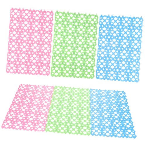 ROMISBABA 6個 うさぎマット モルモットケージ 注ぐ おもちゃ バニーハッチ 屋内ケージ 豚 ウサギの足パッド モルモットのアクセサリー ウサギのクッション うさぎケージフットクッション ペ