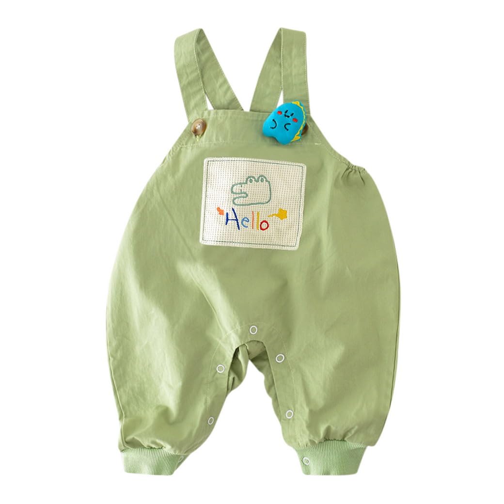 Baby Boys Girls Tuta di jeans Denim Taglia 74/80/86/92/98 Salopette Simpatici pantaloni con bretelle ricamati con cinturini regolabili per ragazzi e ragazze