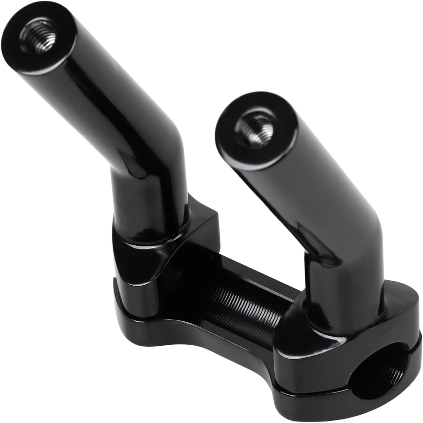 Motor Black 6.5" Tall Pullback Handlebar Riser 1" Top Clamp Kits Compatible with Harley Softail Dyna Street bob Sportster XL (For 1" Handlebar)