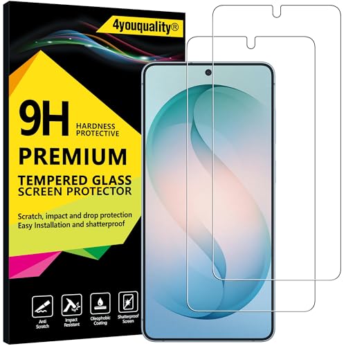 4youquality Tempered Glass Screen Protector for Samsung Galaxy S26 Plus 2-Pack [LifetimeSupport][Impact-Resistant][Anti-Shatter][Anti-Scratch]