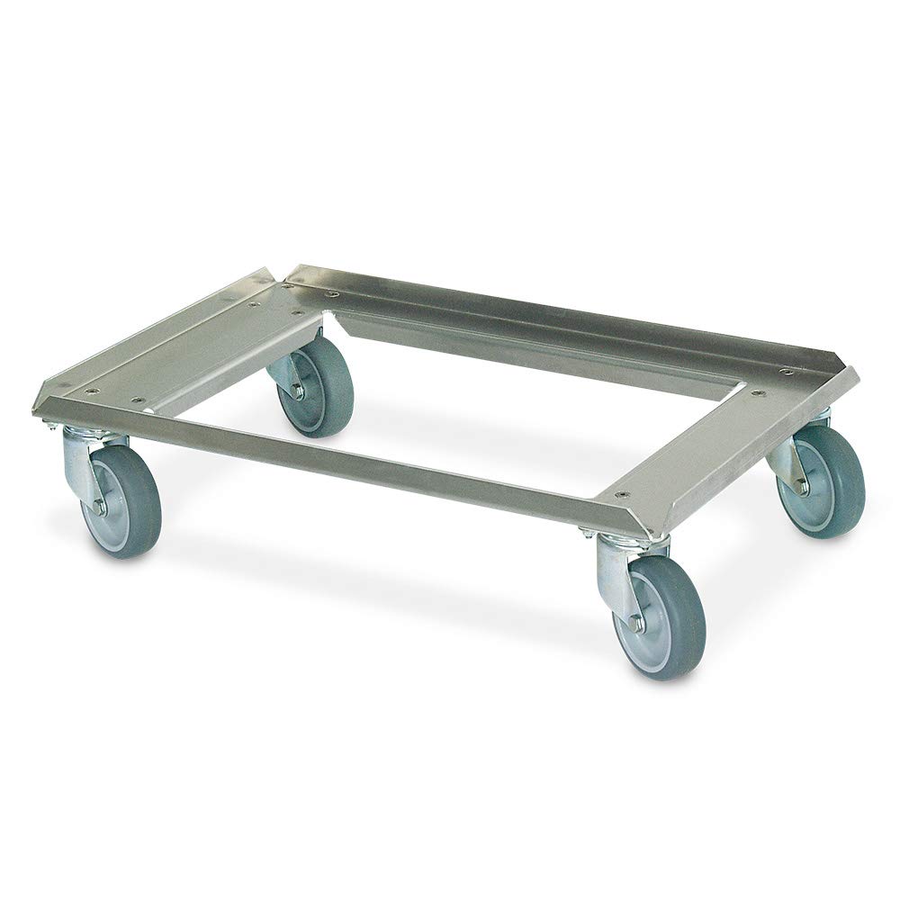BRB 7X Logistikroller/Kistenroller für Behälter 600x400 aus Aluminium, Tragkraft 250 kg