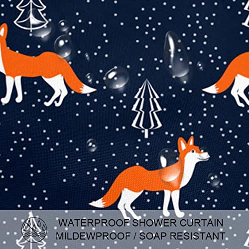 Rideau de douche lavable de qualité supérieure imprimé renard 152 x 183 cm