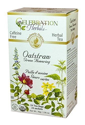 Celebration Herbals - Té de hierbas con flores verdes de avena, paquete de 2 (48 bolsitas de té en total)