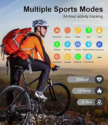 Lige Smart Watches For Men Making Bluetooth Call With Text Notification Ip67 Waterproof Monitoring Health Fitness Heart Rate Steps Compatible Android Ios Minimalist Men's Smartwatches Black #TOP4