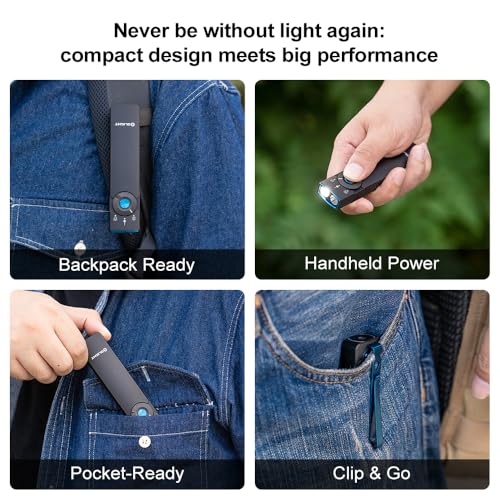 OLIGHT Arkfeld Pro Rechargeable EDC Flat Flashlight with Green Beam, UV and White LED Combo, 1300 Lumens Portable Pocket Lights, Triple Sources for Outdoors Emergency Working (Black CW) - Image 6