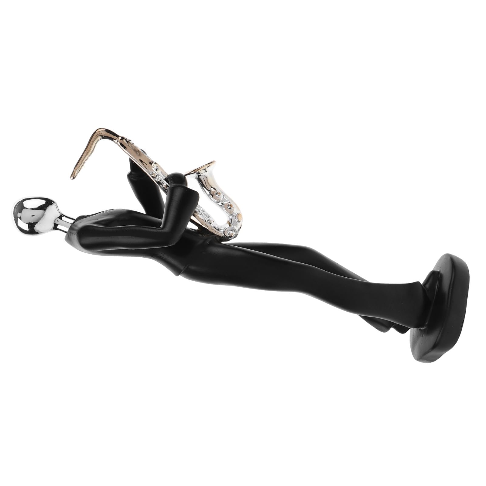 Statue de musicien en résine noire CANIGHT saxophoniste minimaliste pour décoration de salon