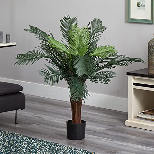 Nearly Natural 6817 Cycas Indoor/Outdoor Uv Resistant Tree, 3',Green #TOP3
