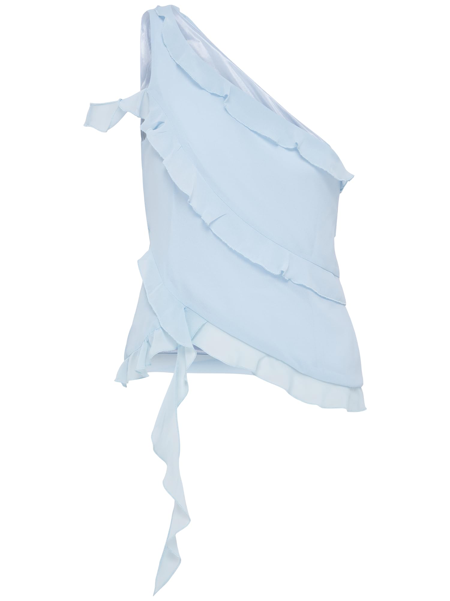 LeGer Gabriele Top - Top da donna monospalla con balze - vestibilità aderente - top con orlo asimmetrico - moda per donna - di Lena Gercke - taglie 34-44