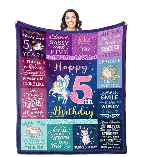 Solzien 5 Year Old Girl Birthday Gift Ideas Blanket 40