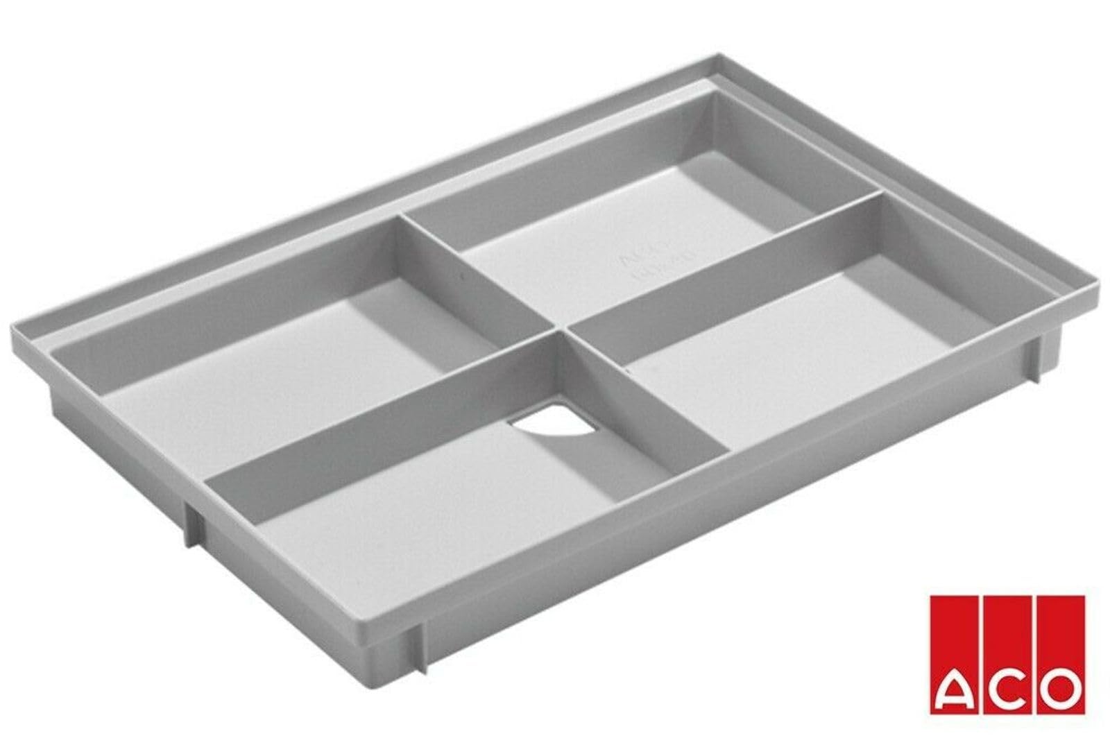 ACO 60x40 Fußmatte Gummi schwarz mit Bodenwanne Vario Light Schuhabtreter Abstreifer Türmatte