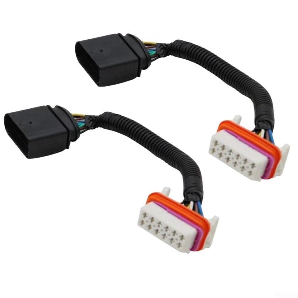 Par de adaptadores de arnés de cableado para faros delanteros, 2 unidades, para conectores eléctricos compatibles con Touareg 2004 2007 7L6971071A