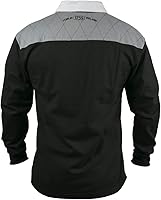 Vista 2 de Guinness Heritage Charcoal and Black Rugby Jersey Camisetas de rugby de manga larga para hombres Mens Irlanda Polo Jerseys