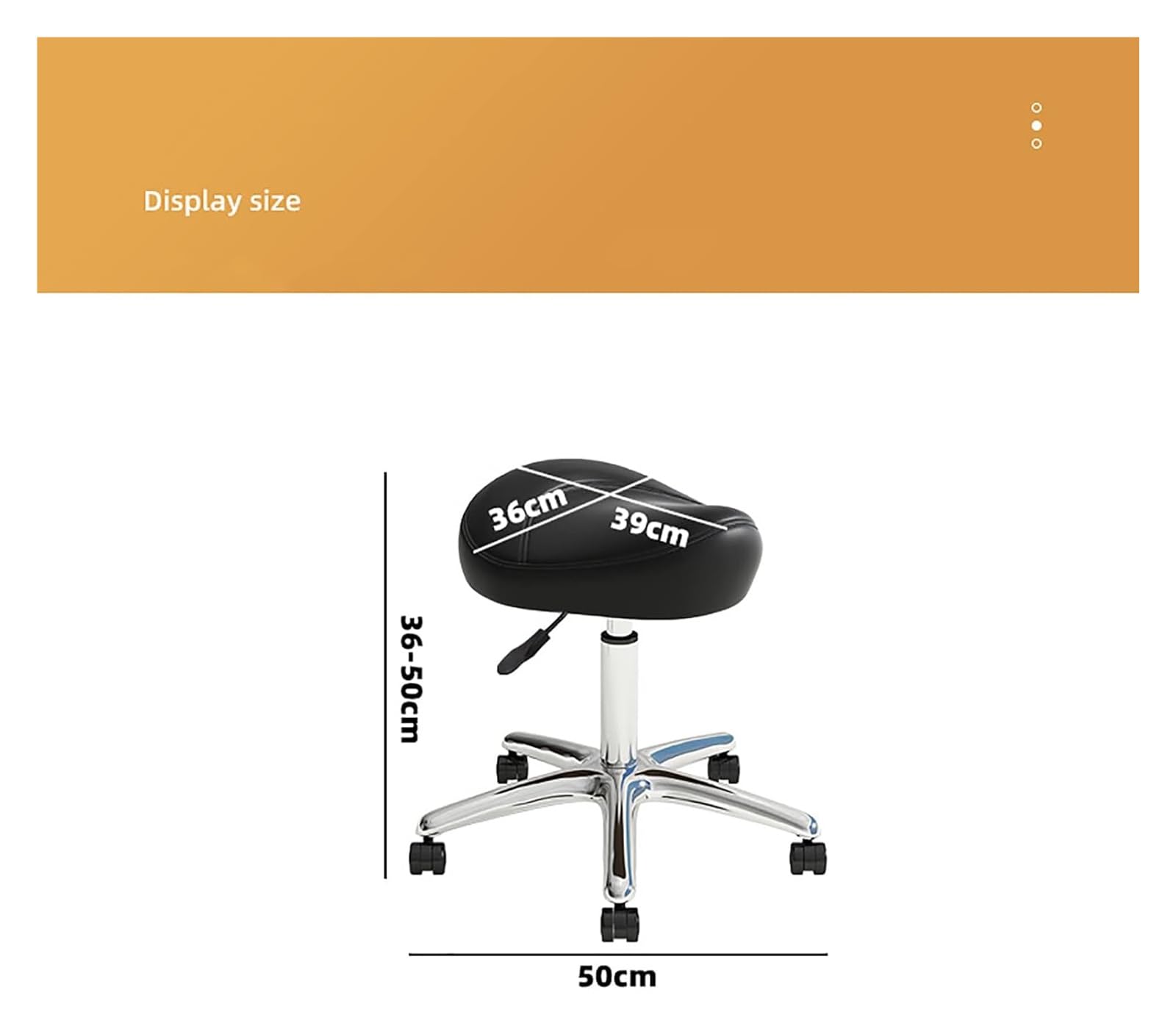Silla de Oficina Silla de Escritorio Taburete con Ruedas giratorias de Altura Ajustable, Taburete ergonómico Resistente para Laboratorio, clínica, Dentista, salón, masajes, Oficina y hogar