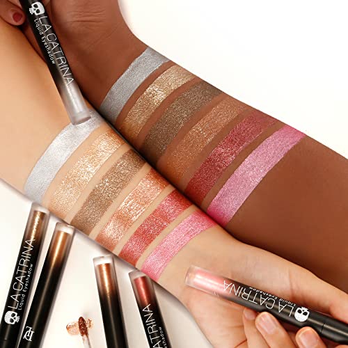 Pink Eyeshadow Liquid Shimmer Sparkling, Metallic Liquid Eye Shadow Makeup Shimmery Long Wearing Quick Drying , Highly Pigmented Shining Finish, No Transfer, No Fading, Light Pink Eyes Makeup, #6