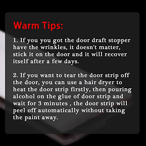 2Pack Door Draft Stopper, Strong Adhesive Door Sweep For Exterior And Interior Doors, Dustproof And Soundproof, 2" W X 39" L (White) #TOP1