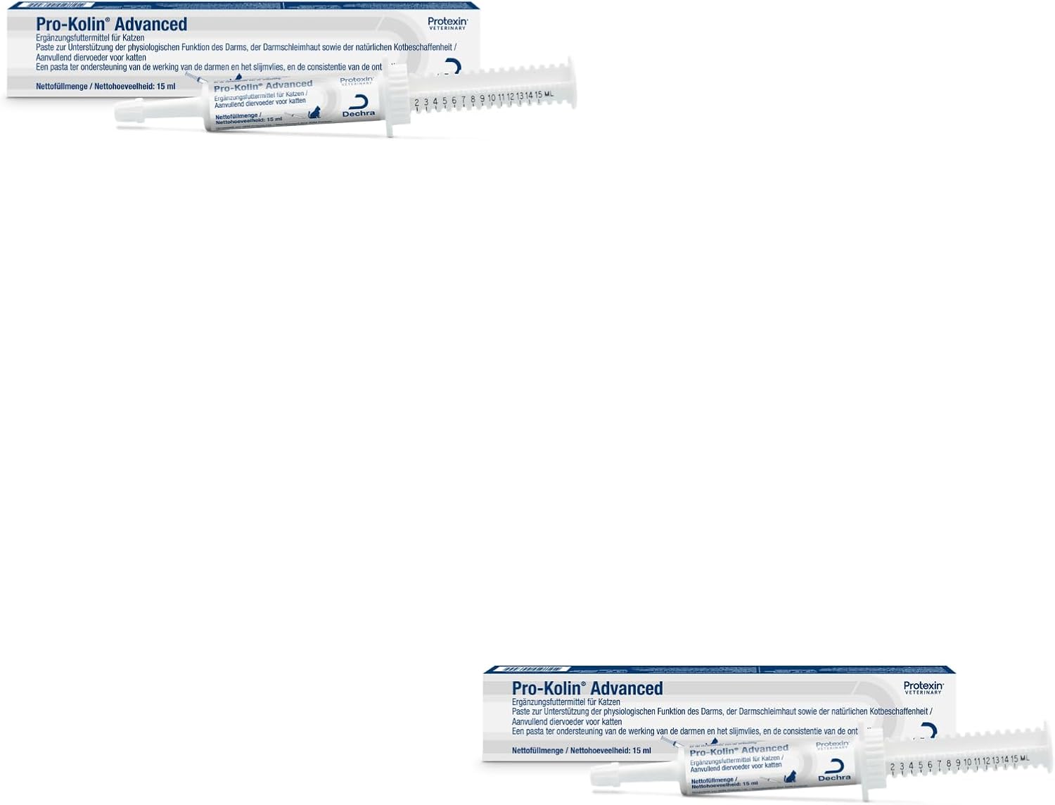 Dechra Pro-Kolin Advanced Cat Food Supplement – 2 Packs of 15 ml – Highly Concentrated Pro and Prebiotics