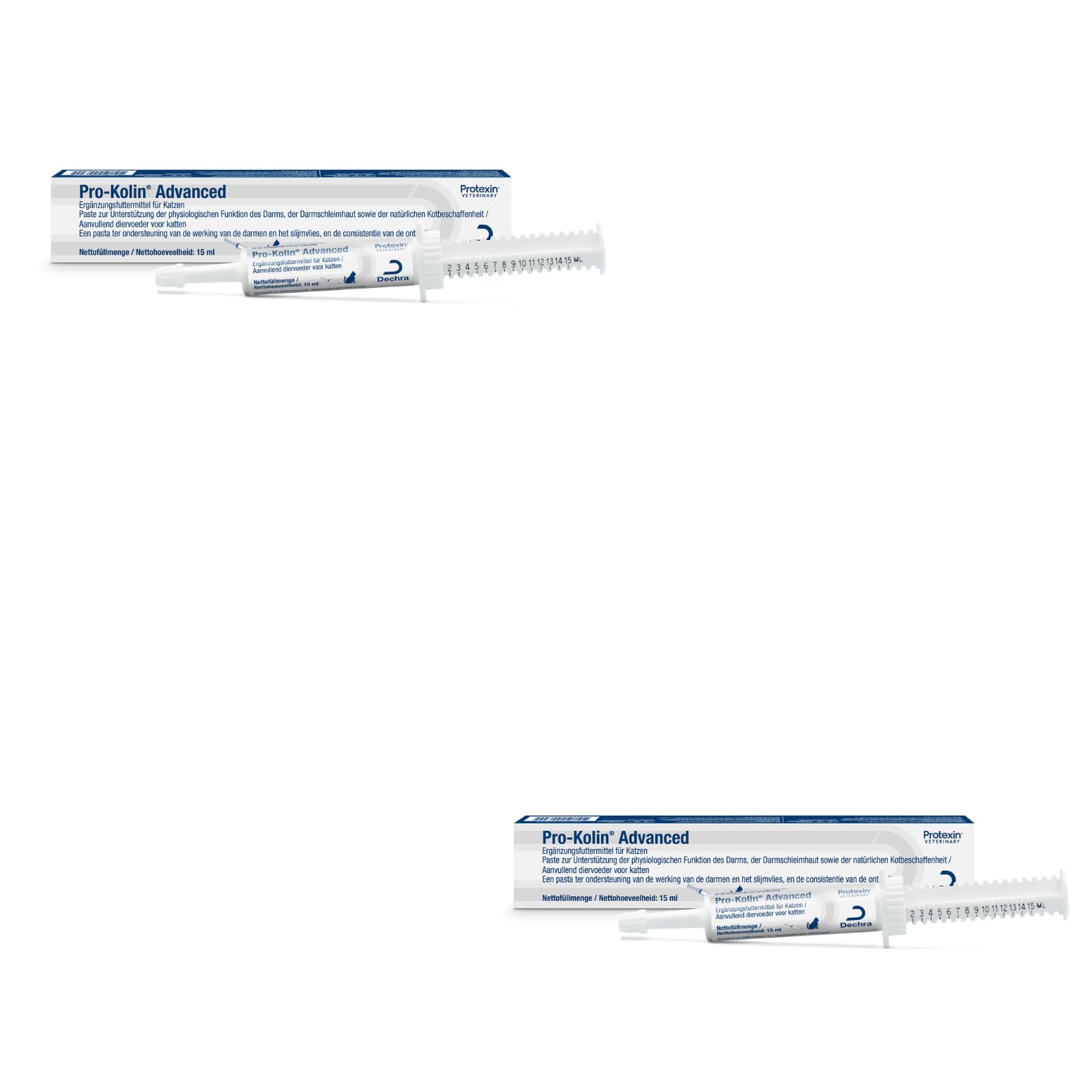 Dechra Pro-Kolin Advanced Lot de 2 paquets de 15 ml pour chats Complément alimentaire pour chats Pro- et prébiotiques hautement concentrés