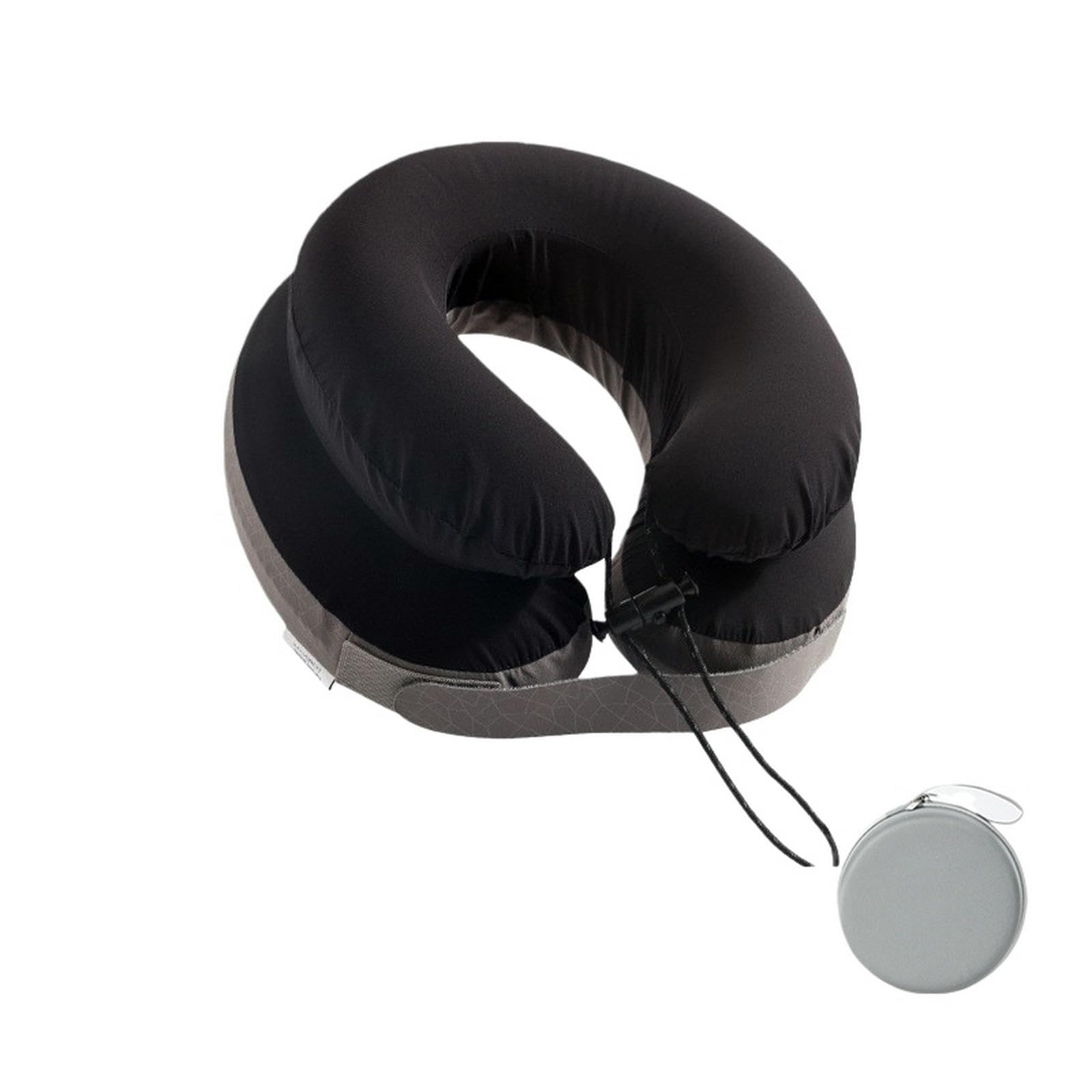 Oreiller Cervical De Voyage, Voyage Gonflable en Forme U avec Gonflage, Cou Avion-Oreiller Simple + Boîte Rangement