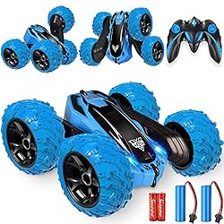 Remote Control car,2.4GHz Electric Race Stunt Car,Double Sided 360° Rolling Rotating Rotation, LED Headlights RC 4WD…