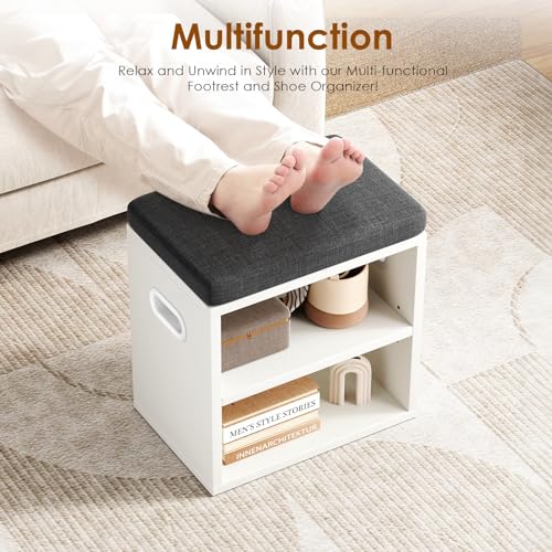 Small Shoe Bench for Entrywaywith Cushion Shoe Bench with Storage and Seating,Seat Entryway Shoe Rack, Entryway