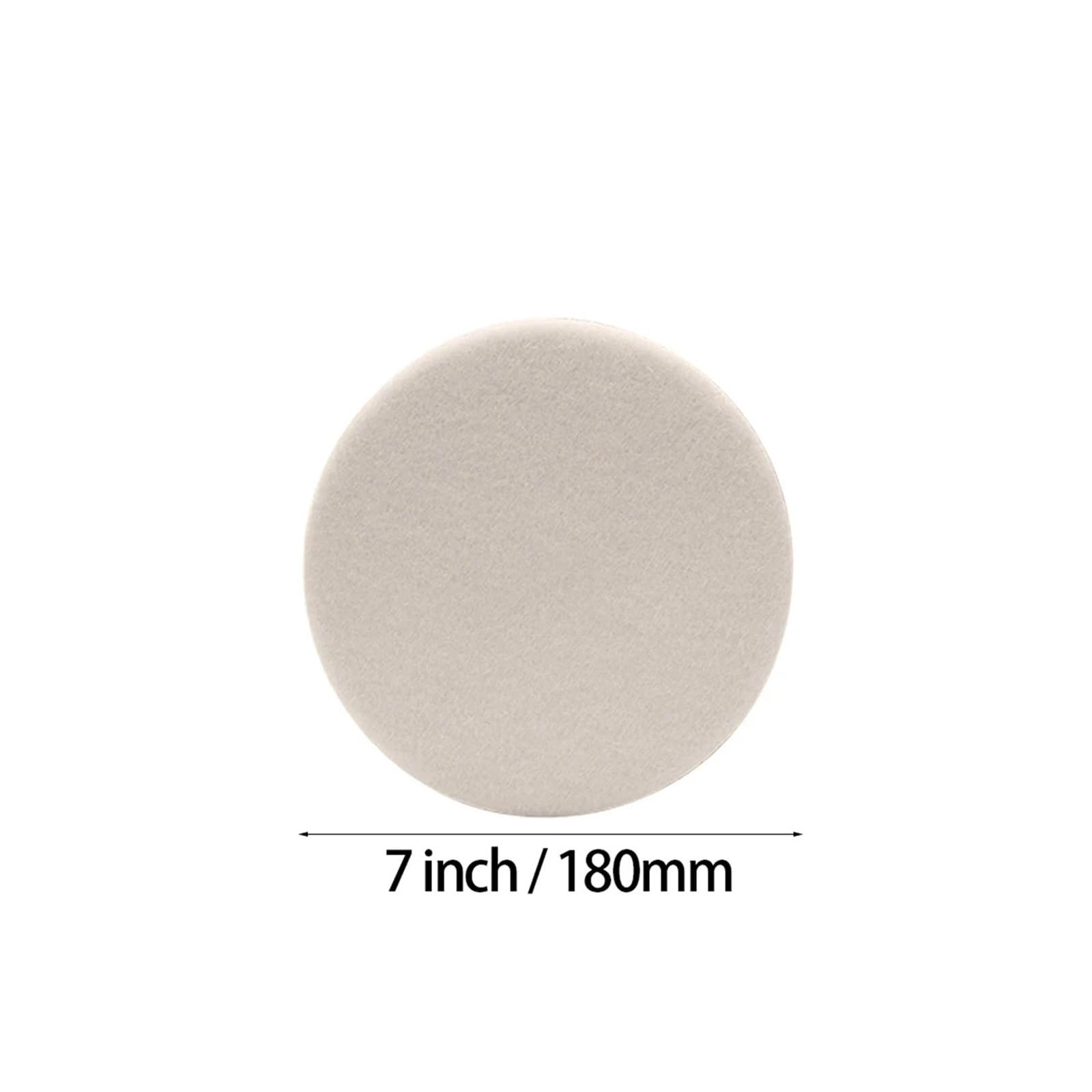 Discos pulidores de lana 5 almohadillas de pulido de fieltro de lana de 75 mm, 100 mm, 125 mm, 150 mm y 180 mm for ruedas de vidrio y acero inoxidable, herramienta for reparar arañazos.(7 inch)