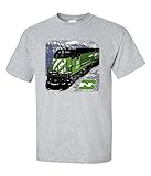 Burlington Northern in Montana Authentic Railroad T-Shirt Tee Shirt [82] (Kids, Medium, Grey)