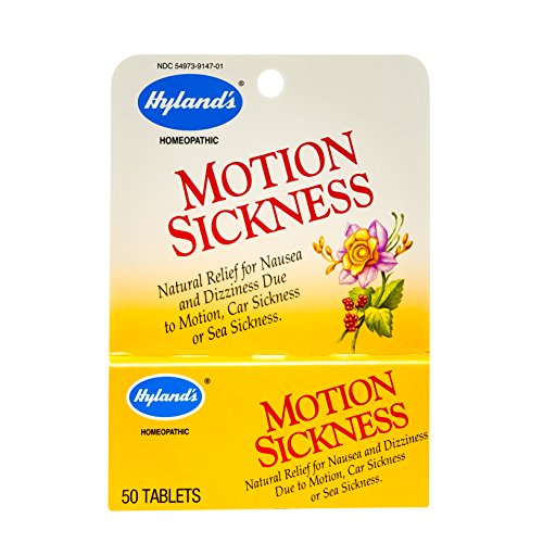 Hyland’s Motion Sickness, Nausea Relief Tablets, All Natural Treatment for Car and Sea Sickness, Quick Dissolving Tablets, (Pack of 1, 50 Count Total)