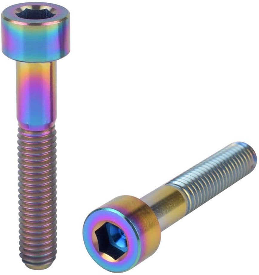 Titanium Bolts M6x35mm Allen Hex Head for Bicycle Headset Stem Top Cover Screws 5Pcs