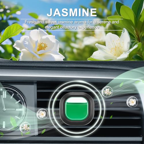 Image of JUSTTOP Jasmine Car Air Freshener, 6pk, Long Lasting Fragrance Holding for Over 180 Days, Fits 99% of Car Air Vents