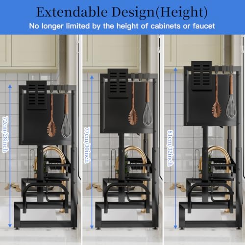 image for Fixwal Over The Sink Dish Drying Rack, 3 Tier Large Adjustable Dish Dr