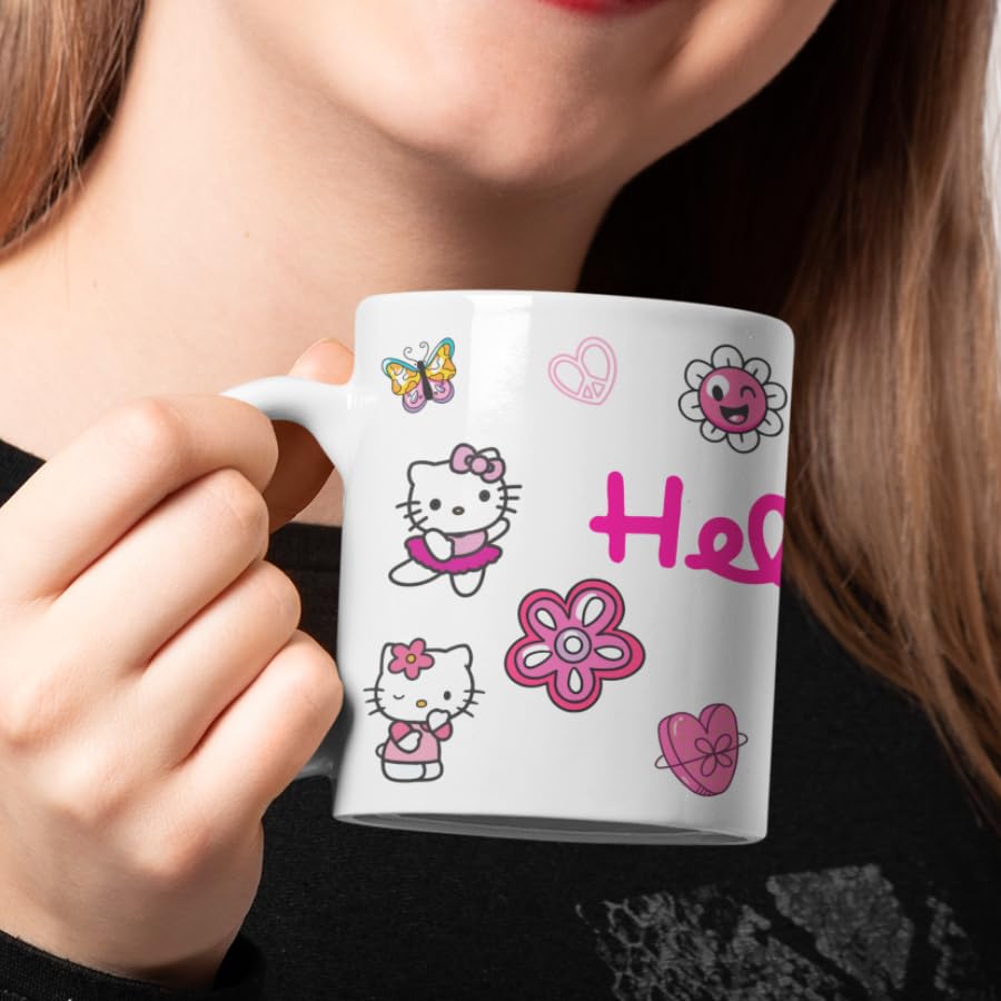 Happie Gifting�? Hello Kitty Cute Ceramic Coffee Mug for Kids & Adults Gift for Girlfriend/Sister (11oz/330ml)