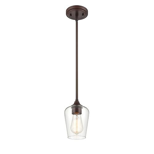 ML Lighting Ashford 1-Light Mini-Pendant Light Rubbed Bronze