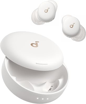 soundcore Sleep A30 by Anker, Sleep Earbuds, Adaptive Snore Masking, Extensive Sleep Audio Library, Comfortable for Side Sleepers, 10H Battery (white)