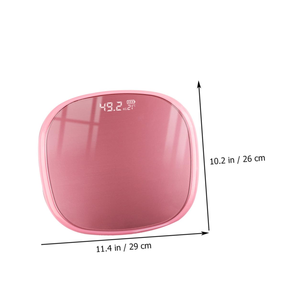 VALICLUD Intelligente Digitale Körperwaage USB Wiederaufladbar Schlankes Design 290x260mm Präzise Messung Stoßfest Familiengewicht Fitness und Gesundheitsmonitor mit App Zufällige Farbe
